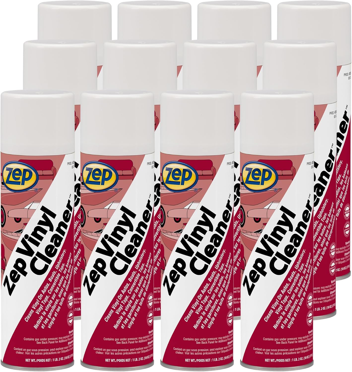 Zep Multi-Use Foaming Vinyl Cleaner - 20 oz (Case of 12) 23401 - Just Spray and Wipe