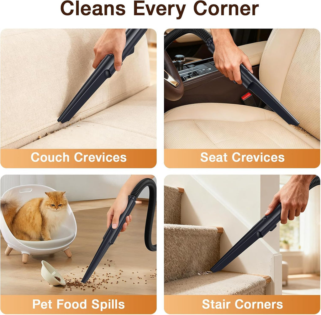 LABIGO Portable Carpet & Upholstery Cleaner, 18Kpa Carpet Cleaner Machine for Deep Stain Removal, Spot Cleaner for Pet Accidents, Area Rugs, Stairs, Car Seats & Couches, Includes Tools & Self-Cleaning