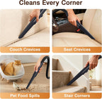 LABIGO Portable Carpet & Upholstery Cleaner, 18Kpa Carpet Cleaner Machine for Deep Stain Removal, Spot Cleaner for Pet Accidents, Area Rugs, Stairs, Car Seats & Couches, Includes Tools & Self-Cleaning