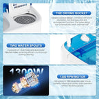 Superday Portable Washing Machine, 17.6lbs Small Washing Machine and Spin Dryer Combo, Mini Twin Tub Laundry Machine for Camping, Apartments, Dorms, College Rooms, RV, Delicates, Blue