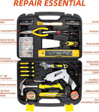 136 Piece Tool Set,General Household Hand Tool Kit with Plastic Toolbox Storage Case-136 Piece…