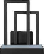 LamQee 2 Pack 20" Modern Outdoor Wall Light, Integrated LED 1000LM Exterior Lighting Fixture Rectangle Outdoor Sconce, Matte Black Metal Wall Mount Porch Light Outside Lamp for House Garage Door Patio