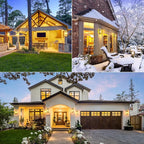 BesLowe 2-Pack Outdoor Wall Light Fixtures, Exterior Waterproof Wall Lanterns, Porch Sconces Wall Mounted Lighting with E26 Sockets & Glass Shades, Modern Wall Lamps for Patio Front Door, Gold