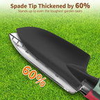 LASZOLA 3 Piece Garden Tool Set Include Hand Trowel Rake and Transplant Shovel for Women, Indoor Heavy Duty Small Spade Kit with Ergonomic Handle to Weed and Loosen, for Mom and Plant Beginner, Red