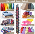 2 Pack Legging Storage Organizer- Hanging Closet Organizer System Clothes Closets Holder with 20 Roll Independent Compartments for Yoga Leggings T-Shirts Bras Socks Pants Tank Top Towel(Grey)