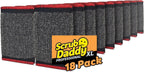 Scrub Daddy Large Steel Scouring Pads - Scour Daddy Steel XL Stainless Steel Dish Scrubber Sponge - Durable, Shred-Resistant Scour Pads - Bulk Kitchen Sponges & Commercial Cleaning Supplies (18 Count)