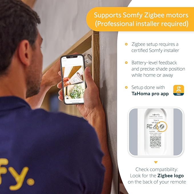 Somfy TaHoma Switch Hub for RTS Motors – App & Voice Control – Scenes & Schedules – Includes Ethernet Adapter – Compatible with Somfy Motorized Shades, Blinds, Curtains, Awnings #1871038