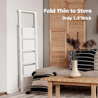 HillhutApex 4 Step Foldable Aluminum Step Ladder with Handgrip, Anti-Slip Pedal, 330 lbs Capacity, Lightweight & Portable for Home, Kitchen, Office, Garage (White)