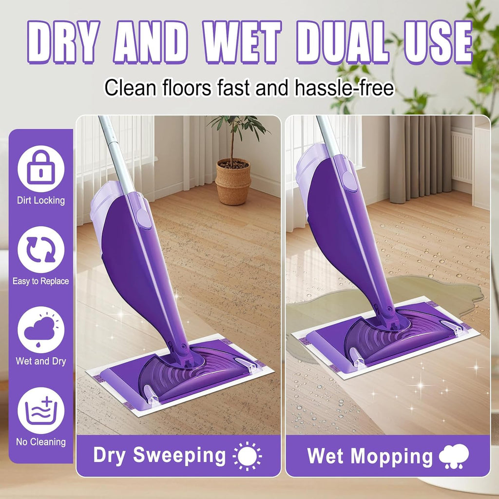 Disposable Wet Pads Refill Compatible with Wet Pads Refill Replacement for Wet Jet Pads for Household Cleaning Suit All Multi-Surface Floor,Thickness & Absorbent (20)