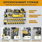 Power Tool Organizer - 3 Layer 8 Drill Holder Wall Mount, Storage Rack for Garage Organization, Large Tool Shelf, Gifts for Him Men Dad Husband Anniversary Fathers Day, Cool Gadget Stocking Stuffer