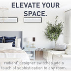 Legrand radiant TM873DBCC10 15 Amp Rocker Wall Switch, 3-Way Decorator Light Switches, Dark Bronze (1 Count)