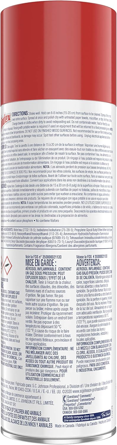 SC Johnson Professional Windex Foaming Glass Cleaner, Fresh, 20 oz Aerosol Spray, 6/Carton (333813)