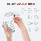 Hardwired Smoke and Carbon Monoxide Detector with Voice Alert,Wired Interconnected Smoke Alarm and Carbon Monoxide Detector Battery Backup,Fire Alarms and CO Detector for Home, 3-Pack