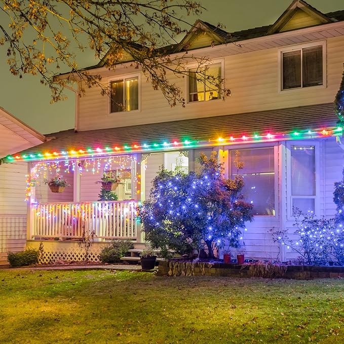 25 Pack G40 Multicolor Led Replacement Bulbs, E12/C7 Candelabra Base LED Shatterproof Globe Bulbs for Outdoor Christmas String Lights, 0.6W Energy-Saving Night Light Bulbs, 2700K Warm White