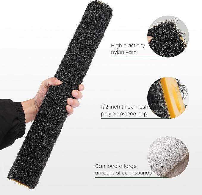 VOOMEY 18 Inch Drywall Compound Roller,Drywall Mud Roller,Ideal for Large Painting Projects Such as Large Walls and Ceilings