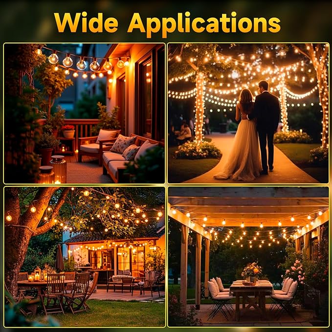 G40 Replacement Light Bulbs 120V 5W Clear Globe E12 Replacement Bulbs for Outdoor String Lights Dimmable Incadescent Bulbs for Indoor Outdoor Patio Decor,Pack of 25