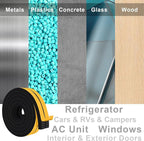 Strong Adhesive Weather Stripping for Doors and Windows, High Density Door Seal, SoundProof Weatherproof Foam Insulation Tape, Windproof, Anti-Scratch Weatherstrip (3/4 in x 1/2 in x 13Ft)