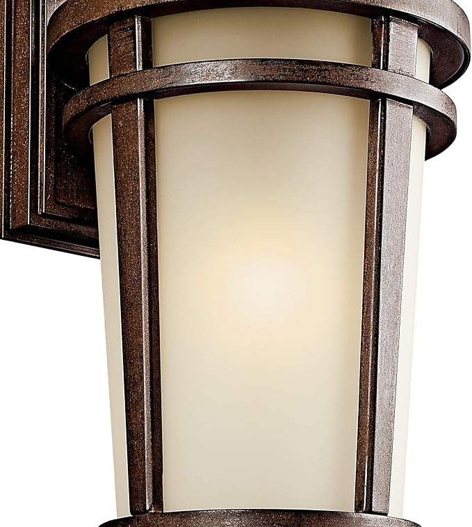 Kichler Atwood 17.75" 1 Light Outdoor Wall Light with Light Umber Mist and Brown Stone