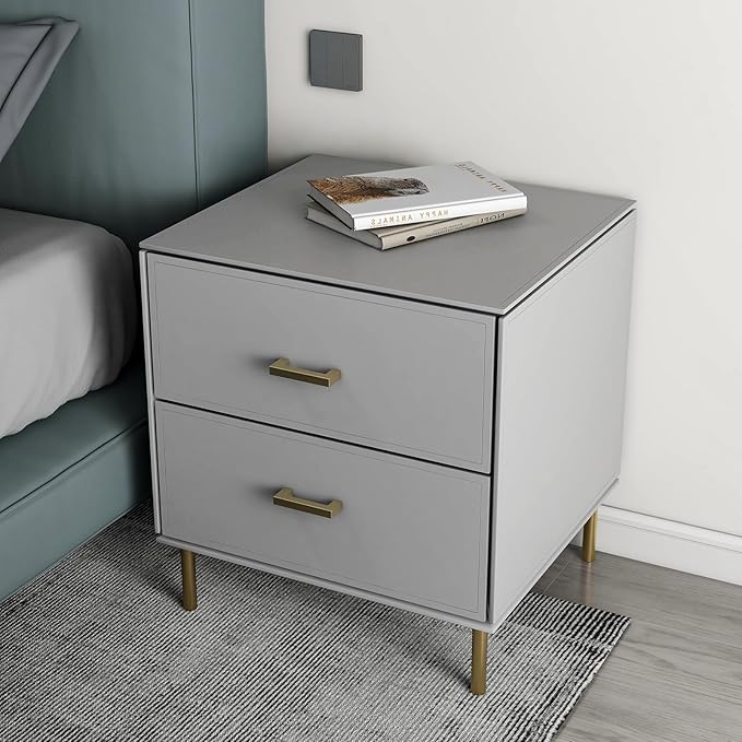 30 Pack Champagne Cabinet Pulls 3 Inch Drawer Handles Champagne Gold Cupboard Handles Square Cabinet Door Handles Modern Stainless Steel Kitchen Hardware for Cabinets