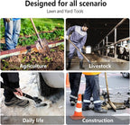 Shovel for Digging, Heavy Duty 57 inch Straight Handled Round Shovel with Non-Slip Tail Cover, Lawn and Yard Tools, Fiberglass Handle(Orange)