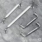 Alzassbg 10 Pack Polished Chrome Cabinet Handles, 5 Inch(128mm) Hole Centers Arch Modern Cabinet Pulls Kitchen Hardware for Cabinets AL3503CP