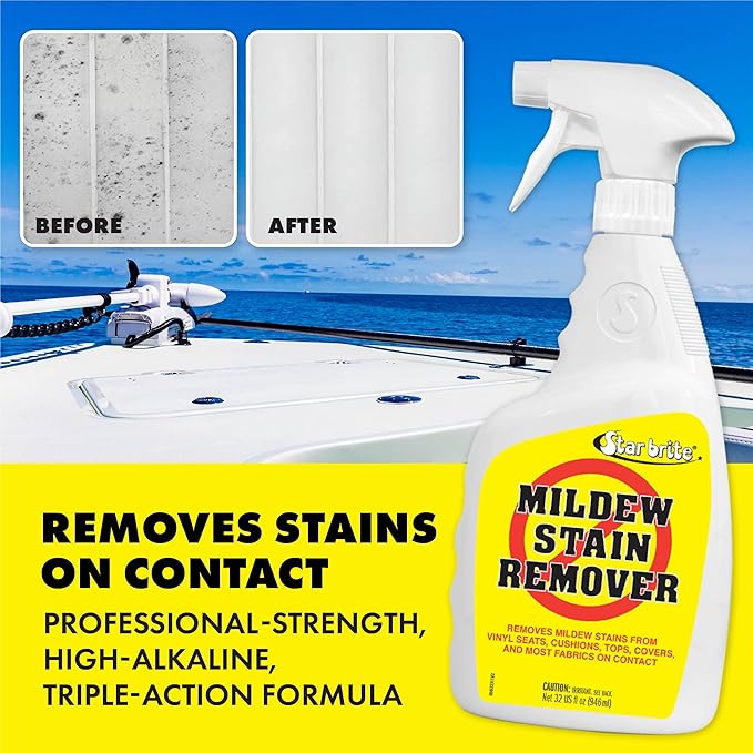 STAR BRITE Mold Stain & Mildew Stain Remover – Lifts Dirt & Removes Mildew Stains on Contact - 32 OZ (085632)