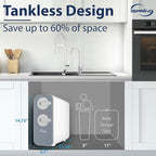 iSpring RO800G Tankless Reverse Osmosis System, 800 GPD Under Sink Water Filter with 2.5:1 Pure to Drain Ratio, TDS & PFAS Reduction, Space Saving Design, Includes Brushed Nickel Faucet