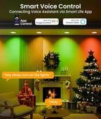 Recessed Lighting 6 Inch with App & Voice Control, 1200LM RGBCW Smart Ceiling Light Work with Alexa & Google, Dimmable LED Recessed Lighting 6 Inch with Timer Music Sync Can Lights, 4 Pack