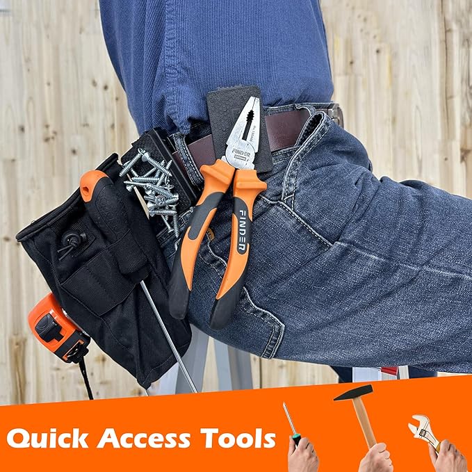 MUTUACTOR 1 PCS Magnetic Tool Belt Clip,Anti-Slip Heavy-Duty Magnetic Mount Tool Belt Holster,Quickly Access Rubber Coated Magnetic Belt Clip for Organizing Screwdrivers Hammers Wrenchs