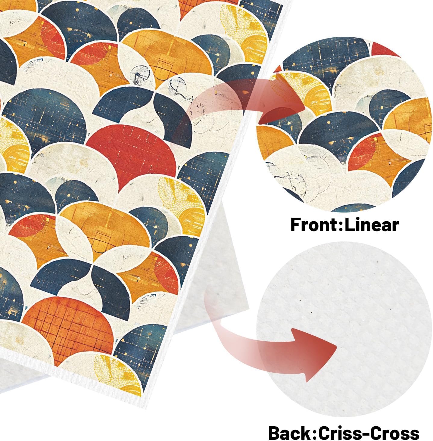 Swedish Dishcloths for Kitchen, 6PCS Japanese Style Reusable Swedish Dish Cloth Towels Set, Absorbent Quick Drying Dishcloth for Home Cleaning(7.8 X 7 Inches)