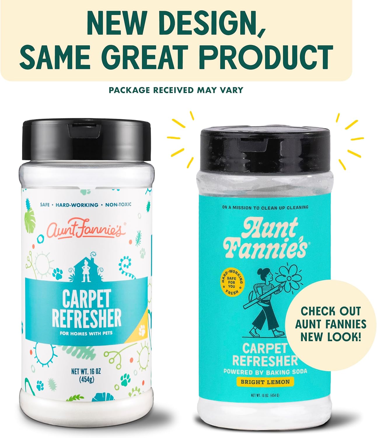 Aunt Fannie's Bundle: Floor Cleaner Vinegar Wash, Bright Lemon + Carpet Refresher, Bright Lemon