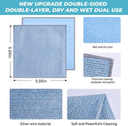 10PCS Non-Scratch Multipurpose Steel Wire Dishcloths - Reusable Quick-Dry Odor-Free Scrub Cloths for Dishes, Kitchen Cleaning Cloths for Cookware, Sinks, Stove Tops(9.84X9.84)