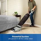 Vacmaster UB0402 Commercial Vacuum Cleaner Ultra-Lightweight 14L Capacity Bagged Upright Vac with LED Headlight and 2-Speed Setting Powerful Suction for Pets, Carpets & Hard Floor