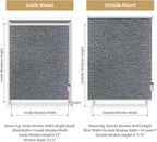 ALLBRIGHT 100% Blackout Roller Blinds Woven Shades with Striped Jacquard, Cordless Window Shades, UV Protection Fabric, Easy-Install for Indoor Home & Office, Dark Blue, 20" W x 72" H