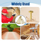 Lag Screws #14×3", 100PCS Heavy Duty Construction Screws, Rust Resistant, Washer Head, Bronze Coated External Wood Screws, Trusss Lag Screws, 2PCS T30 Star Bit Included