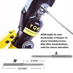 10 Pairs Left&Right Handed Thread Lag Screws for 1/8" Decking Cable Railing Kit/Hardware, Non-Turnbuckle System, Silver