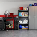 4-Tier 31.5" W x 15.8" D x 63" H Garage Shelving 2000LBS Storage Shelves Heavy Duty Metal Shelf Unit Adjustable Basement Industrial Storage Racks