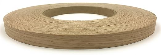 Edge Supply White Oak 3/4 inch X 250 ft Wood Veneer Edgebanding Preglued Roll - Flexible Wood Tape, Easy Application Iron On with Hot Melt Adhesive. Smooth Sanded Finish. Made in USA
