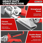 MAXPOWER Sheet Metal Hand Seamer, 3-inch and 6-inch Straight Jaw Sheet Metal Bender Tools with Ergonomic Handle, 2-Pack Metal Bending Tools