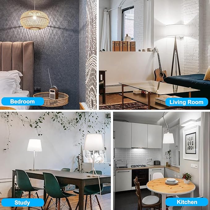 A19 LED Light Bulb 5000K Daylight, 12 Pack high Output A19 Incandescent Light Bulb 800LM 9W, Equivalent 60W, No Flicker E26 Base, Non-Dimmable E26 LED Bulb Long Lasting for 25 Years.