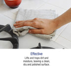 Ultra-Cut Absorbent Microfiber Towels, Silver-Embedded, Lint & Scratch-Free, for Home, Lab, & Dairy Industry Use, 12x12 Inches 25-Pack