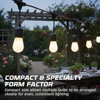 OHLECTRIC Frost White Night Light Bulbs (10-Pack) 11-Watt S14 Sign Bulb, Decorative Light Bulbs, E26 Medium Base, Colorful Bulbs, Dimmable, Sign Replacement Lamp for Indoor & Outdoor Use. Avg Hrs 5000