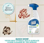 Quick Shine Multi Surface Floor Cleaner Daily Care 24oz, 6Pk | Ready to Use, Dirt Dissolving, Streak Free, No Rinse | Use on Hardwood, Laminate, Luxury Vinyl Plank LVT, Tile & Stone | Safer Choice