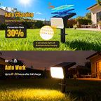 Solar Spot Lights Outdoor, [4 pack/118 LED] 4 Modes Auto On/Off Solar Landscape Spotlights, Ip67 Waterproof Solor Powered Pathway Lights for Outside Yard Garden Walkway Tree Patio (Warm White)