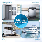 AQUA CREST FF35 Inline Water Filter Replacement, 1/4" Quick-Connect Replacement for Refrigerator, Post-Carbon Filter for Reverse Osmosis Systems, NSF/ANSI 42 Certified, 6-12 Months(NO Fittings)