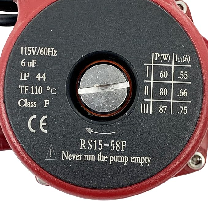 UPS15-58FC 59896341 Three-Speed Circulator Pump 115V 17GPM Compatible with Grund-fos (UPS 15-58 FC) 1/25HP Nonsubmersible Circulation Pump