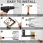 Gisafai 25 Pcs Bathroom Hardware Accessories Set 23.6 Inch Bath Towel Bar Kit Stainless Steel Bathroom Hardware Set Towel Racks Ring Hooks Paper Holder for Wall Mounted (Black Gold)