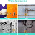 81/40L-4P Long Shackle Keyed Padlock (Keyed Alike, Waterproof, Solid Brass Lock) for Sheds, Storage Unit, School, Gym Locker, Fence, Toolbox, Hasp, Storage - 1-9/16 in. (40 mm L) *4