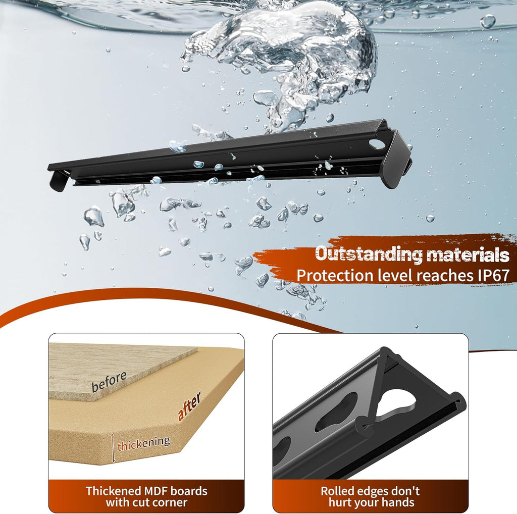 REIBII 48.2" W Garage Shelving, Storage Shelves Load 3000LBS, Adjustable Garage Shelving Heavy Duty for Pantry, Basement, Warehouse, 48.2" W X 71.9" H X 24" D, Black