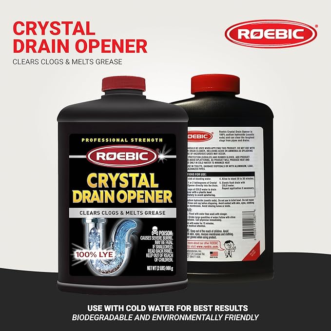 Roebic HD-CRY-DO-6 2-Pound Heavy Duty Crystal Drain Opener